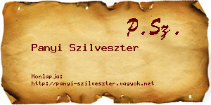 Panyi Szilveszter névjegykártya